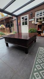 salontafel spaans antiek donker eiken, Ophalen, Gebruikt, Vierkant, Spaans antiek