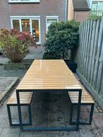Tuinset met banken - Zo goed als nieuw!, Ophalen, Zo goed als nieuw, Rechthoekig, Hout