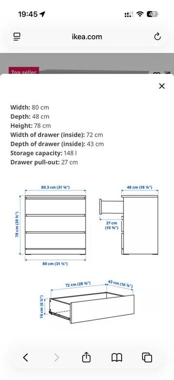 IKEA Malm Zwartbruin Hout - 280cm (80cm+160cm+40cm) - afbeelding 5