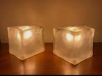 Ice Cube tafellamp  jaren '90, Huis en Inrichting, Lampen | Tafellampen, Ophalen of Verzenden, Zo goed als nieuw, Glas, Modern