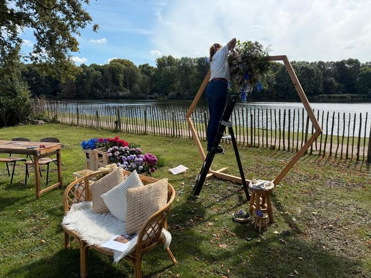 Robuuste Hexagon backdrop!, Hobby en Vrije tijd, Feestartikelen, Ophalen of Verzenden