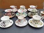 Vintage 9x Thee / koffie kopjes met schoteltjes, Antiek en Kunst, Ophalen of Verzenden