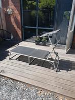 Ligbed met zonnedak, Tuin en Terras, Ligbedden, Ophalen of Verzenden, Zo goed als nieuw, Aluminium