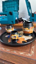 Eskaf aardewerk 3 potjes en een schaal, Antiek en Kunst, Ophalen