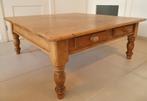 Salontafel groot + robuust 1.20 x1.20 grenen, Ophalen, Romantisch, Vierkant, Zo goed als nieuw