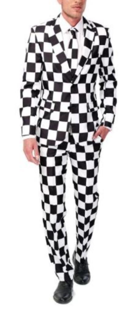 Leuk zwart/wit FEEST/FOUTE PARTIJ/ALICE IN WONDERLAND pak, Kleding | Heren, Carnavalskleding en Feestkleding, Zo goed als nieuw