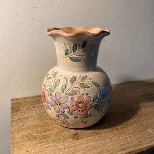 Vintage Deruta Vaas met Bloemen Italië 14 cm Hoogte Decorati, Antiek en Kunst, Curiosa en Brocante, Ophalen of Verzenden