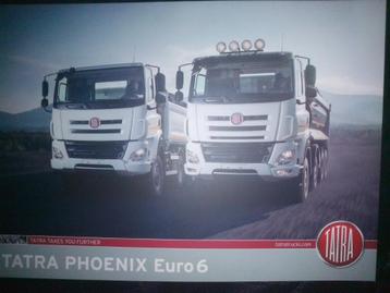 2x Tatra Phoenix Kipper brochures/folders met DAF CF cabine beschikbaar voor biedingen
