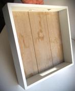 Dienblad~Kaarsenblad~Serveerblad~Onderzetter~Houten Blaadje, Gebruikt, Ophalen of Verzenden, Wit, Minder dan 25 cm