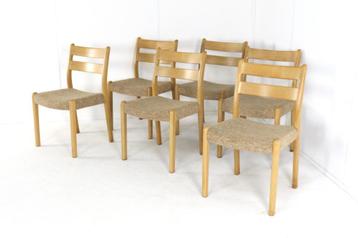 Set  6 EMC mobler stoelen eiken Deens vintage gratis bezorgi beschikbaar voor biedingen