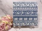 Knutsel servetten blauw bloemetjes /randjes decoupage nr 346, Verzenden, Nieuw, Materiaal