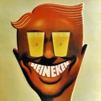 Oud Reclamebord HEINEKEN CHARLIE 1967 Bier Blik Jazz Vintage, Verzamelen, Merken en Reclamevoorwerpen, Ophalen of Verzenden, Gebruikt