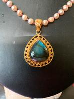 Labradoriet hanger parel geluk beschermt eyecatcher uniek, Ophalen of Verzenden, Nieuw, Steen of Mineraal, Met edelsteen