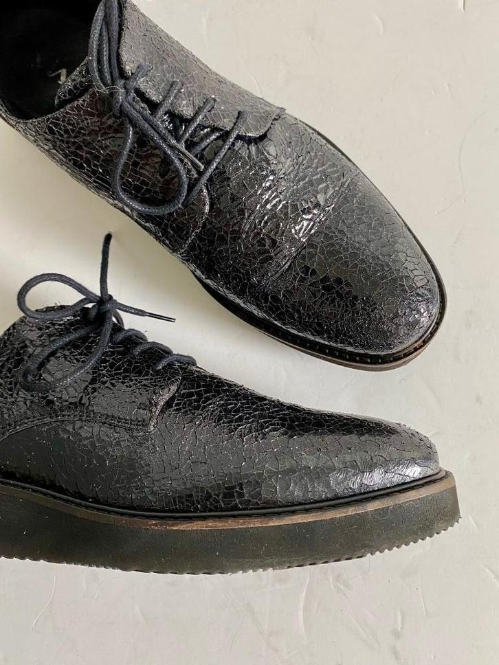 i553 Via Vai maat 40 lage platte schoenen zwart lak-leer, Kleding | Dames, Schoenen, Zo goed als nieuw, Zwart, Ophalen of Verzenden