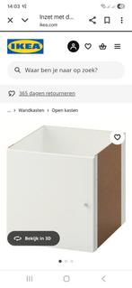 Kallax kast ikea deur met inzet wit 2x, Huis en Inrichting, Ophalen, Gebruikt