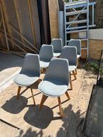 6X design eetkamer kuipstoelen, Gebruikt, Design, Grijs, Vijf, Zes of meer stoelen