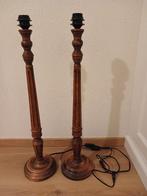Set Hoge Houten Lampenvoeten, Ophalen of Verzenden, 50 tot 75 cm