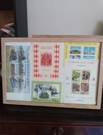Ingelijste postzegelcollectie - Monaco, Andorra, Maldiven, Ophalen of Verzenden, Buitenland