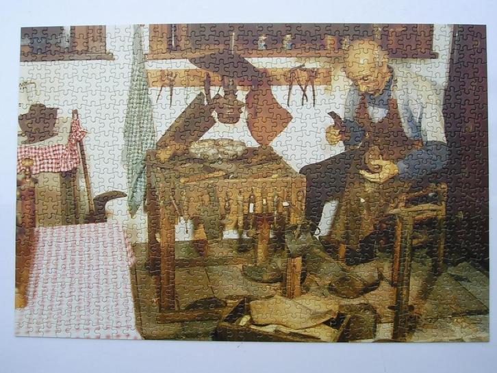 De Schoenlapper - nostalgische puzzel 750 st, Hobby en Vrije tijd, Denksport en Puzzels, Zo goed als nieuw, Legpuzzel, 500 t/m 1500 stukjes