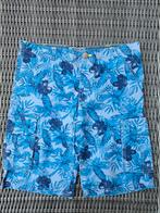 Korte broek blauw met bloemen/bladeren, Ophalen of Verzenden, Nieuw, Jongen, Broek