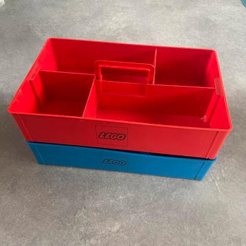 Lego vintage sorteerbak blauw & rood uit ‘70 beschikbaar voor biedingen
