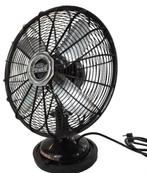 Robuuste zwart metalen vintage ‘Polar’ ventilator, Ophalen of Verzenden, Zo goed als nieuw, Tafelventilator