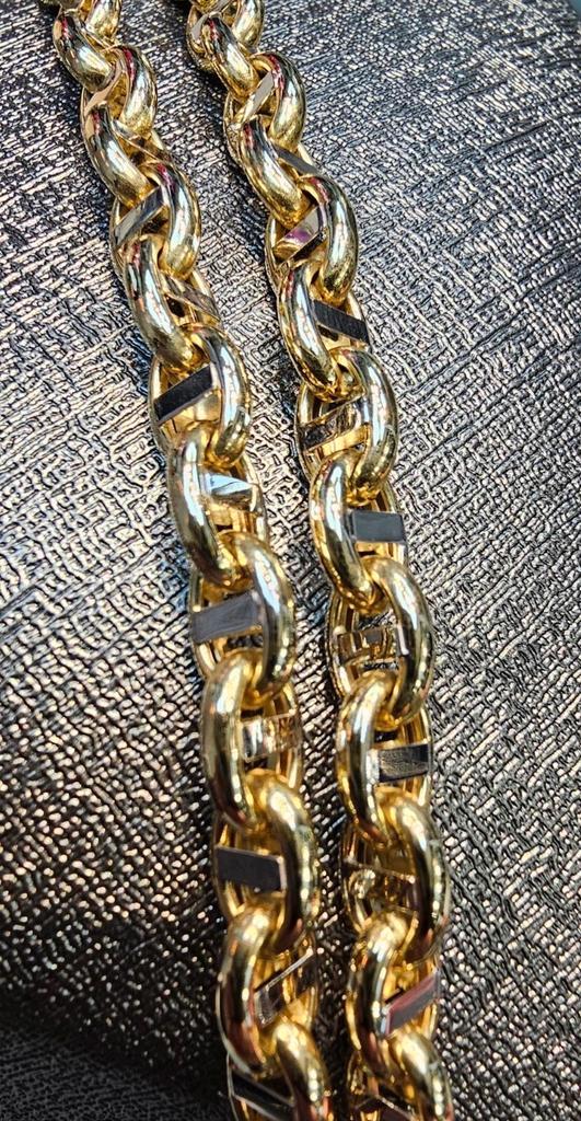 Mooie 14k 585 gouden ketting 70cm lang, Sieraden, Tassen en Uiterlijk, Kettingen, Nieuw, Goud, Goud, Ophalen of Verzenden