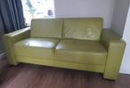 Leren bank in de kleur limegroen, Ophalen, Gebruikt, 150 tot 200 cm, Tweepersoons