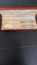 Antiek zilveren slacouvert in originele doos, Antiek en Kunst, Ophalen of Verzenden, Zilver