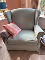 Blauw/Groene Love Seat met hocker- Prachtig!, Ophalen, Zo goed als nieuw, Stof, 75 tot 100 cm