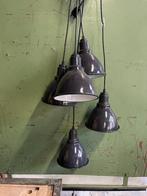 Zwarte emaille hanglampen, hang lamp, plafonlamp., Ophalen of Verzenden