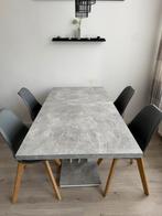 Betonlook Eettafel, Ophalen, Gebruikt, Rechthoekig, 50 tot 100 cm