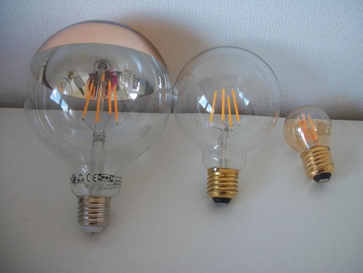 Led Lamp met Vintage Gloeidraad 12,5 x 17,5 - Ikea - p.stuk, Huis en Inrichting, Lampen | Losse lampen, Zo goed als nieuw, Led-lamp