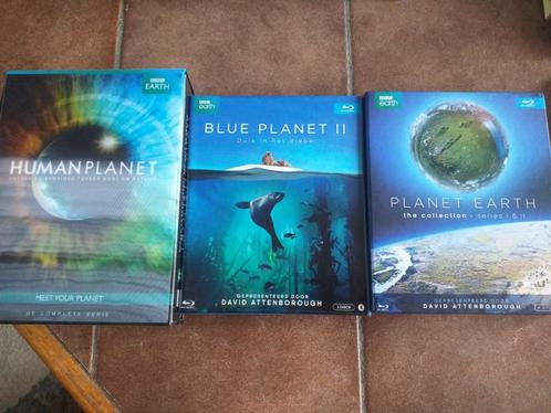 Human Planet, Planet Earth en Blue Planet 2 BBC Earth Bluray, Cd's en Dvd's, Blu-ray, Zo goed als nieuw, Documentaire en Educatief