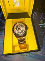 Invicta horloge goud komt met doos gloednieuw, Ophalen of Verzenden, Zo goed als nieuw, Zwart, Jongen of Meisje