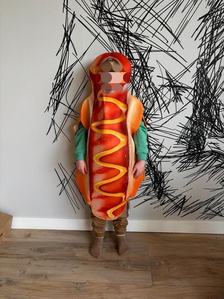 11 stuks kostuum hotdog kind. Carnavalsoptocht, Kinderen en Baby's, Carnavalskleding en Verkleedspullen, Zo goed als nieuw, Jongen of Meisje