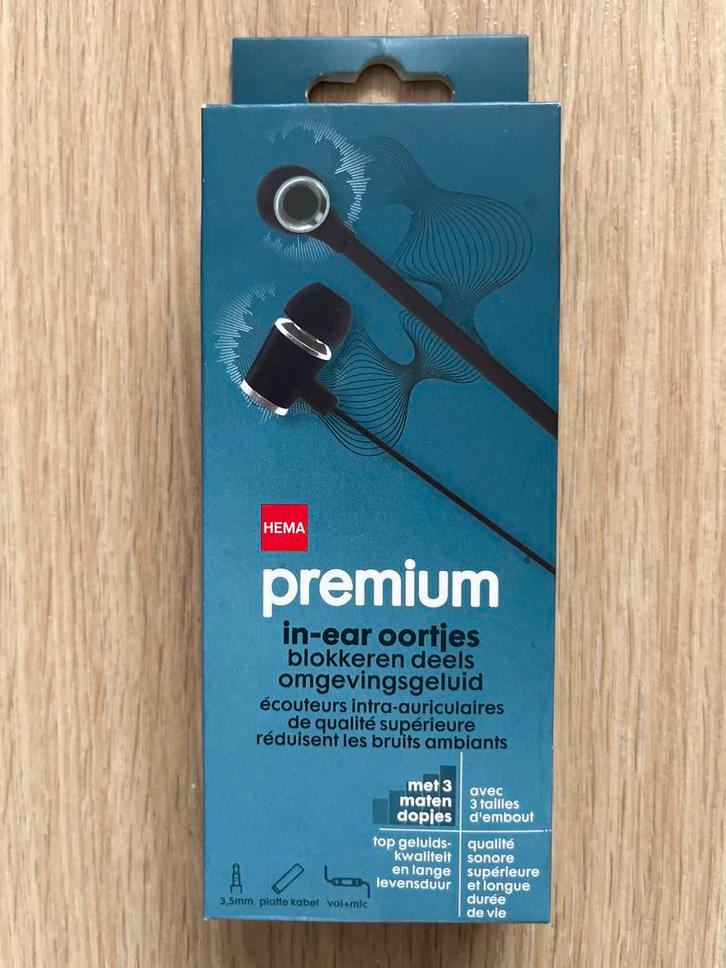 Hema Premium In-Ear Oortjes - Nieuw in Verpakking, Audio, Tv en Foto, Koptelefoons, Nieuw, Over oor (circumaural), Overige merken
