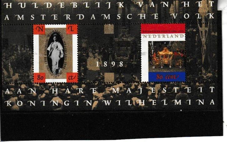100 JAAR INHULDIGING EN GOUDEN KOETS, Postzegels en Munten, Postzegels | Nederland, Postfris, Na 1940, Ophalen of Verzenden