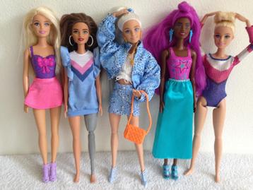 💖5 Mooie MATTEL Barbie's o.a. Barbie Gymastiek & Prothese. beschikbaar voor biedingen