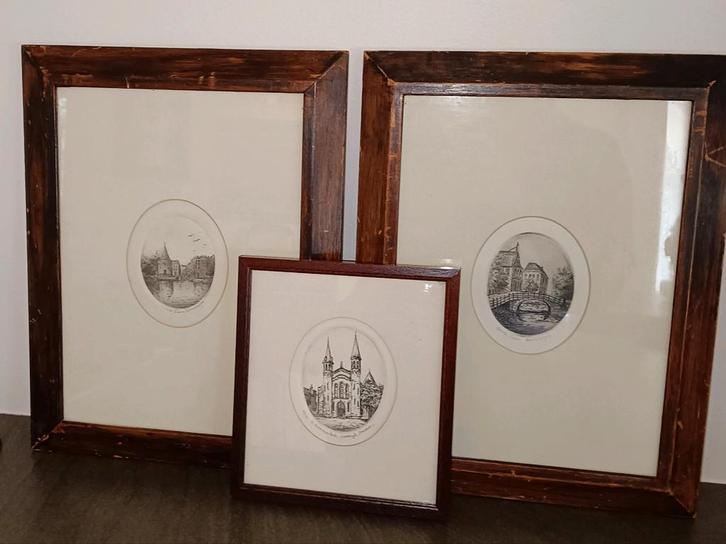Anne Doedijns Etsen - Set van 3, Antiek en Kunst, Kunst | Etsen en Gravures, Ophalen of Verzenden