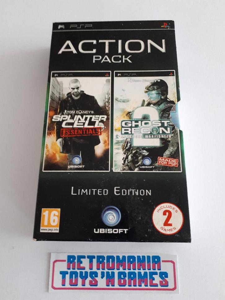 sony psp game - action pack: splinter cell/ghost recon 2, Spelcomputers en Games, Games | Sony PlayStation Portable, Zo goed als nieuw