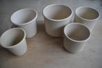 Stenen  Bloempotten  -  Creme  -  Diverse  maten., Steen, Gebruikt, Rond, Binnen