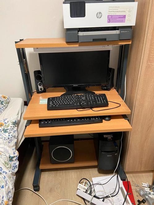 Computermeubel op wielen, Huis en Inrichting, Kasten | Computermeubels, Gebruikt, 70 tot 120 cm, Ophalen