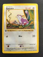 1st edition Shadowless Rattata, Hobby en Vrije tijd, Verzamelkaartspellen | Pokémon, Ophalen of Verzenden, Zo goed als nieuw