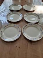 6 ANTIEKE - PLATEEL - BORDEN - DIAMETER 22,5 CM, Overige materialen, Ophalen of Verzenden, Zo goed als nieuw, Bord(en)