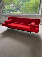 Vintage Spectrum slaapbank in rode wol en chrome, Huis en Inrichting, Ophalen, Gebruikt, 150 tot 200 cm, Driepersoons