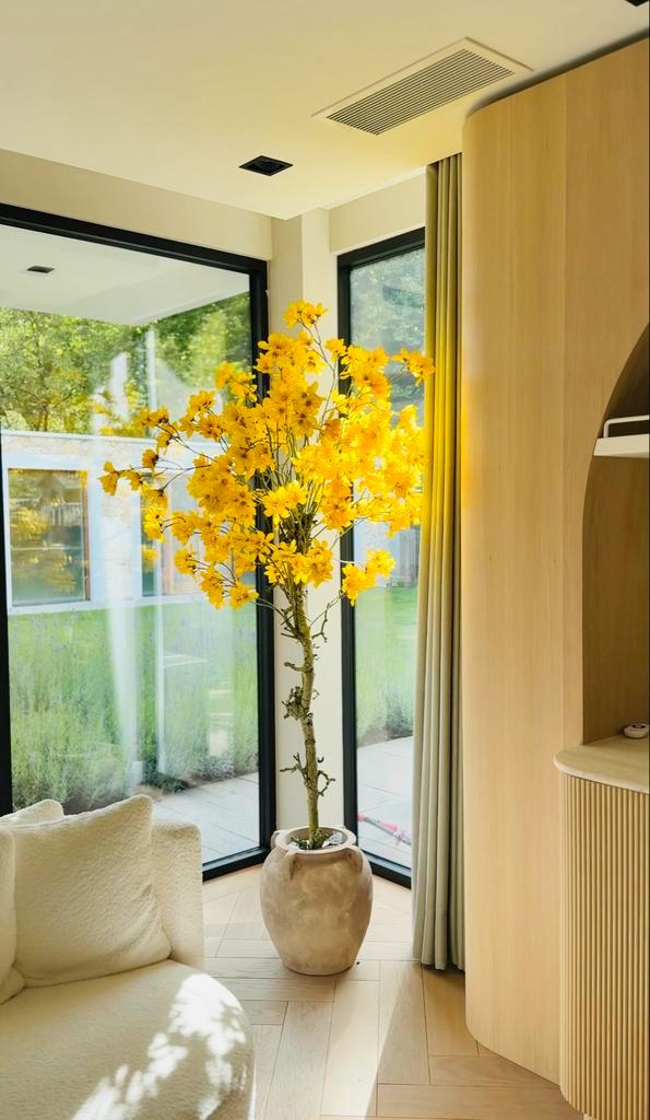 Handgemaakte Magnolia Boom - Geel, 2m, Huis en Inrichting, Woonaccessoires | Kunstplanten en Kunstbloemen, Nieuw, Binnen, Ophalen