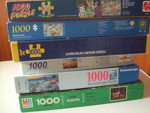 8 puzzels van 1000 stukjes  per stuk 3 euro!, Hobby en Vrije tijd, Denksport en Puzzels, Zo goed als nieuw, Ophalen