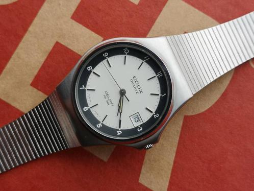 Edox Delfin 200m, Sieraden, Tassen en Uiterlijk, Horloges | Heren, Gebruikt, Polshorloge, Overige merken, Staal, Staal, Ophalen of Verzenden