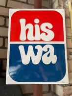 Hiswa Emaille HISWA bord schild (zie foto), Ophalen of Verzenden, Zo goed als nieuw, Reclamebord